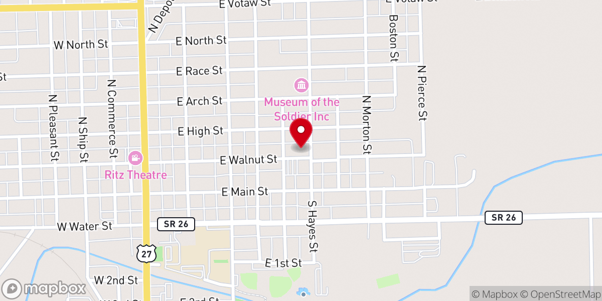 Map showing location of Immaculate Conception Catholic Church