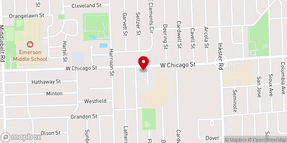 Map showing location of Alpha Baptist Church