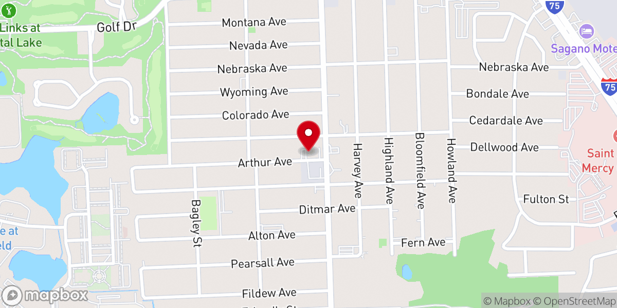 Map showing location of Mount Zion Missionary Baptist Church