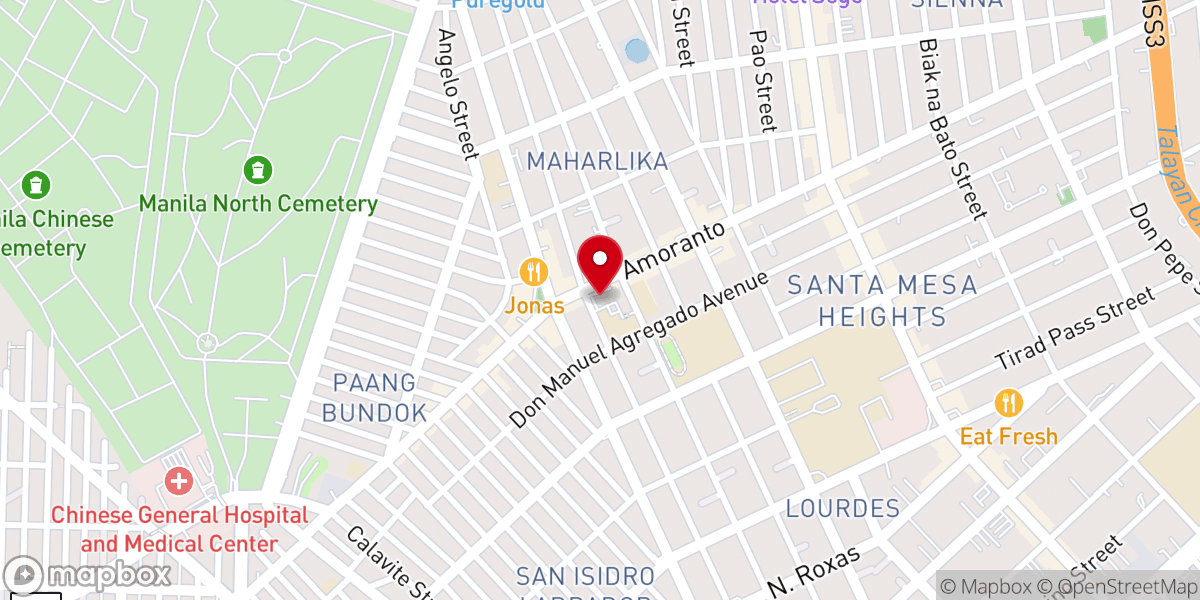 Map showing location of National Shrine of Our Lady of Lourdes (Diocese of Cubao)