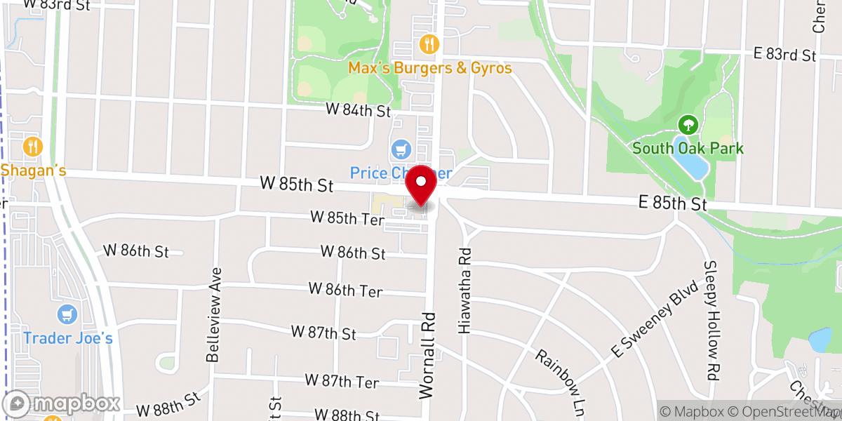 Map showing location of Christ the King Catholic Church