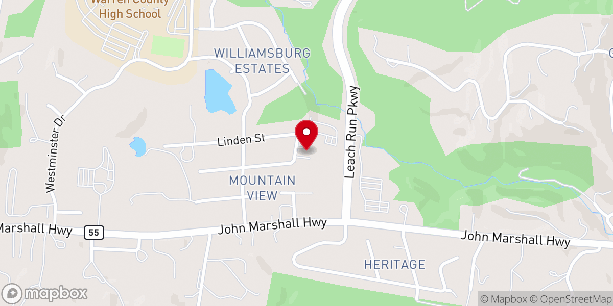 Map showing location of Living Water Christian Church