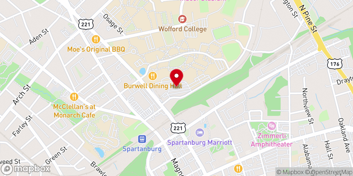 Map showing location of 385 N Church St Parking