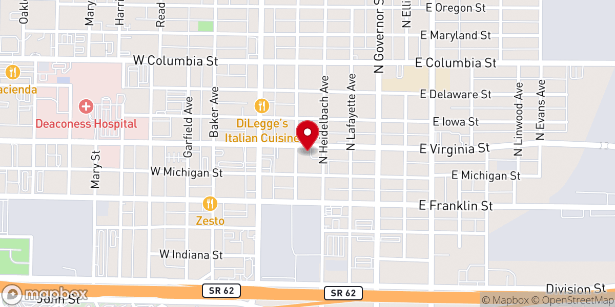 Map showing location of St Pauls Lutheran Church