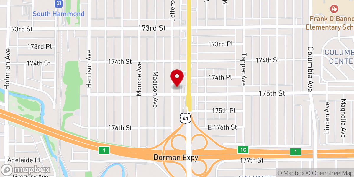 Map showing location of Riverside Community Reformed Church