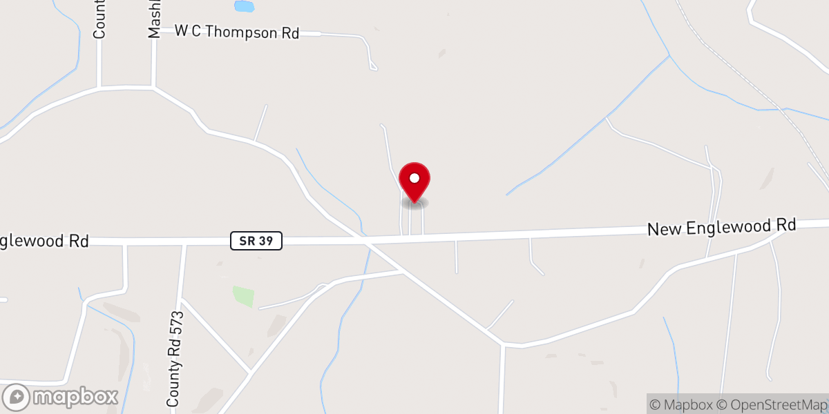 Map showing location of Wildwood Baptist Church