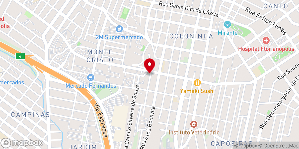 Map showing location of Ministério Pentecostal Imitadores de Cristo