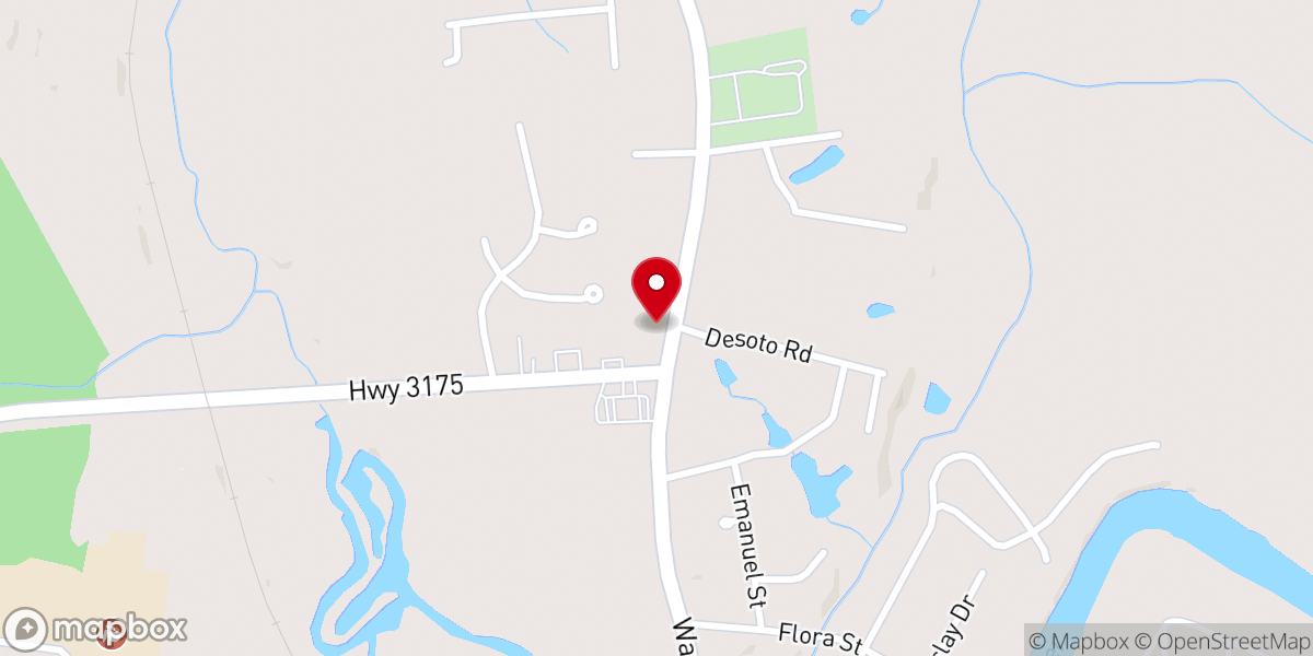 Map showing location of Grand Ecore Road Baptist Church