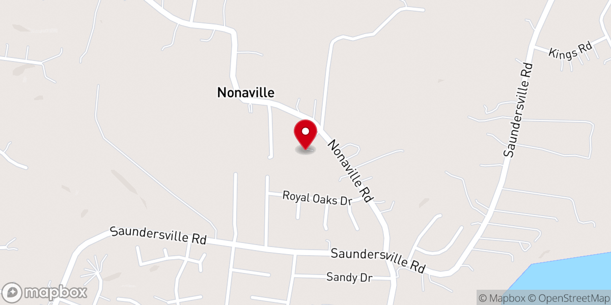 Map showing location of Hickory Hills Baptist Church