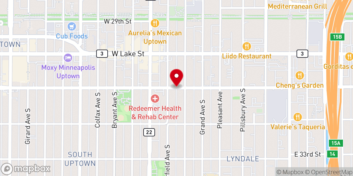 Map showing location of Mayim Rabim Congregation