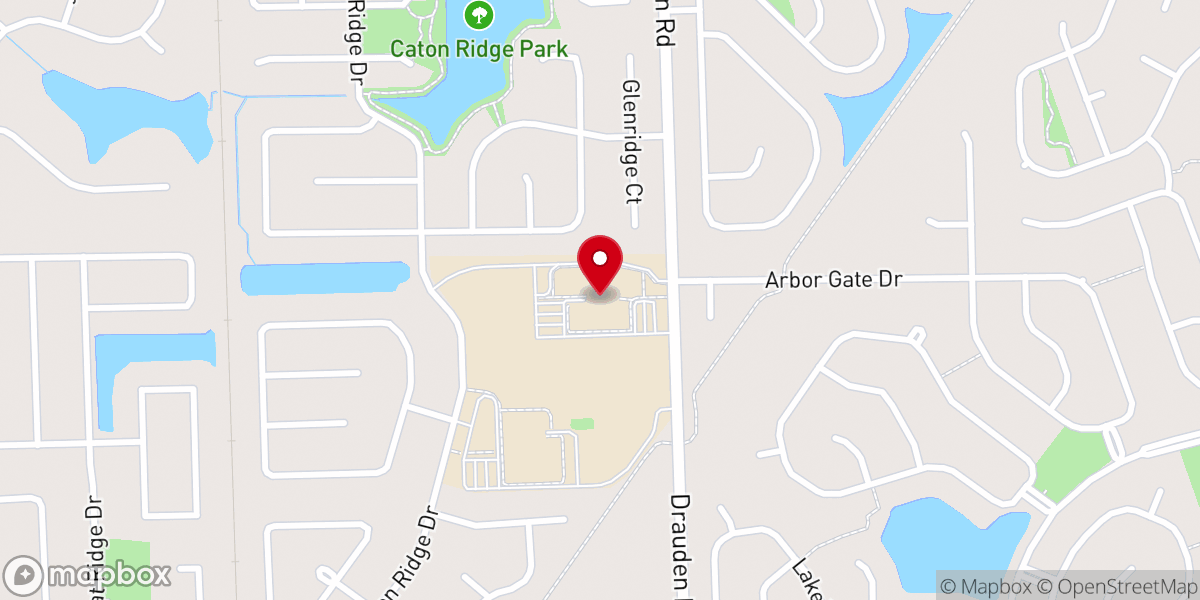Map showing location of Drauden Point Middle School