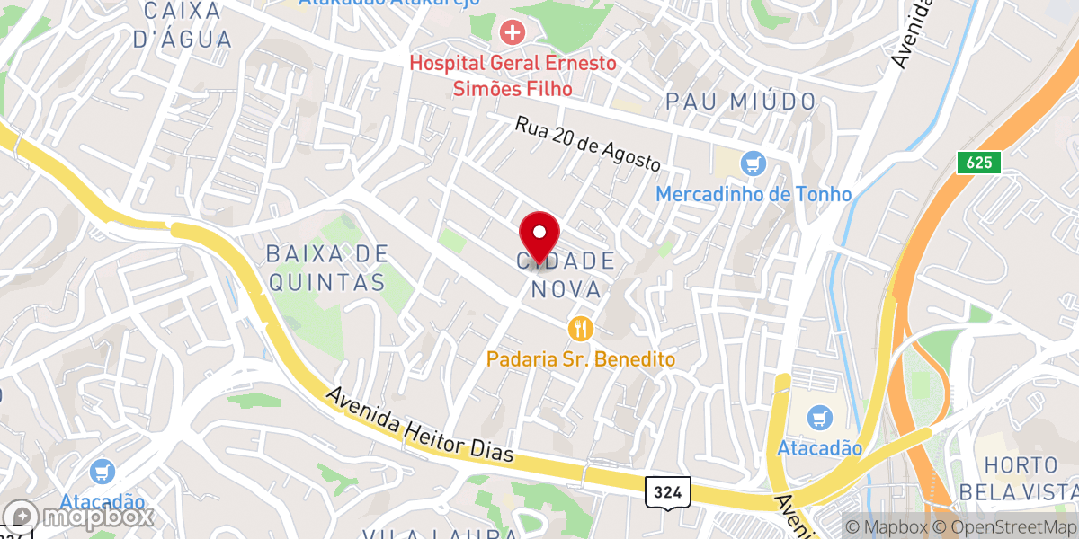 Map showing location of PRIMEIRA IGREJA BATISTA NA CIDADE NOVA