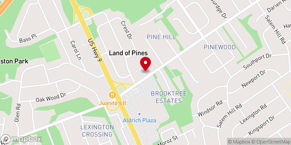 Map showing location of Prince of Peace Lutheran Food Pantry - Food Distribution Center