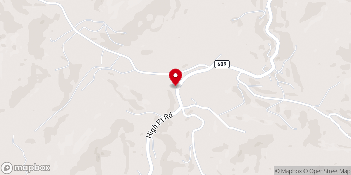 Map showing location of Bakers Ridge Church
