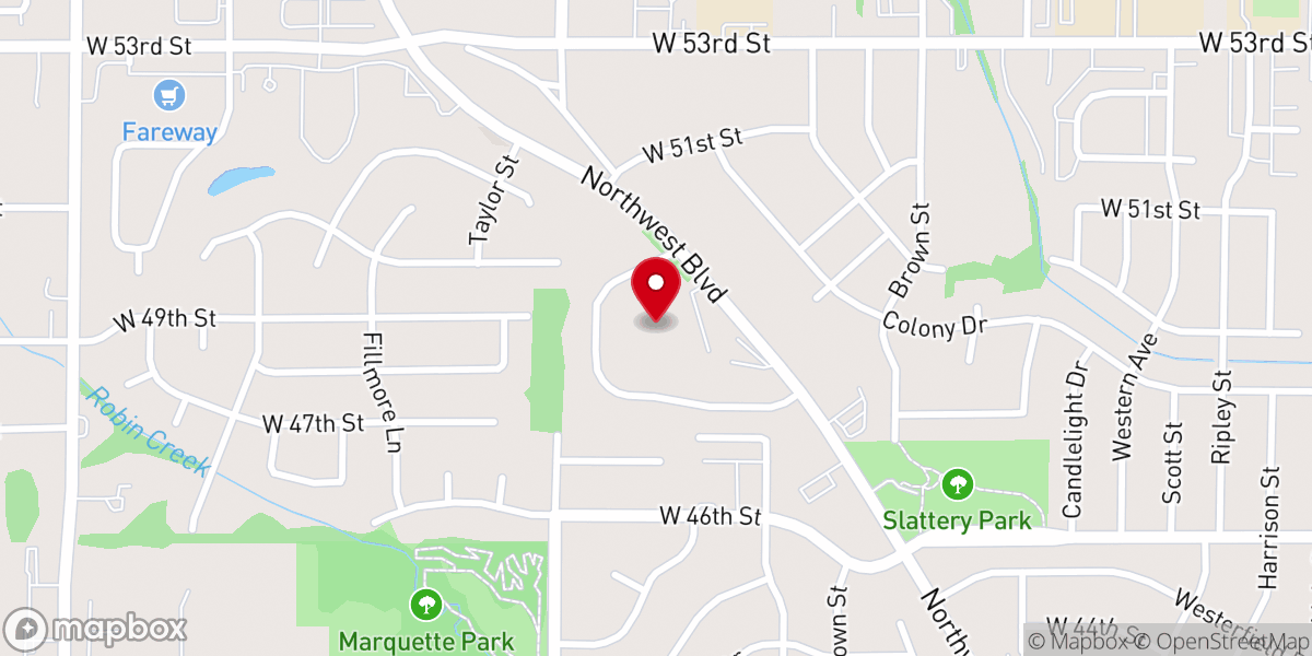 Map showing location of Central Church of Christ