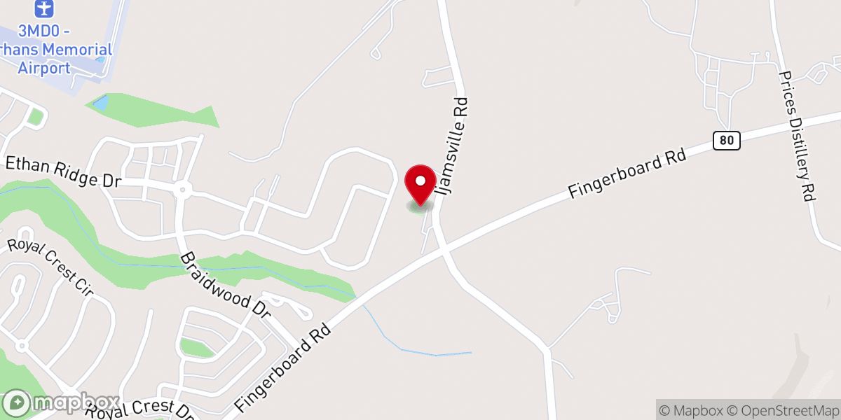 Map showing location of Ebenezer New Horizon Church