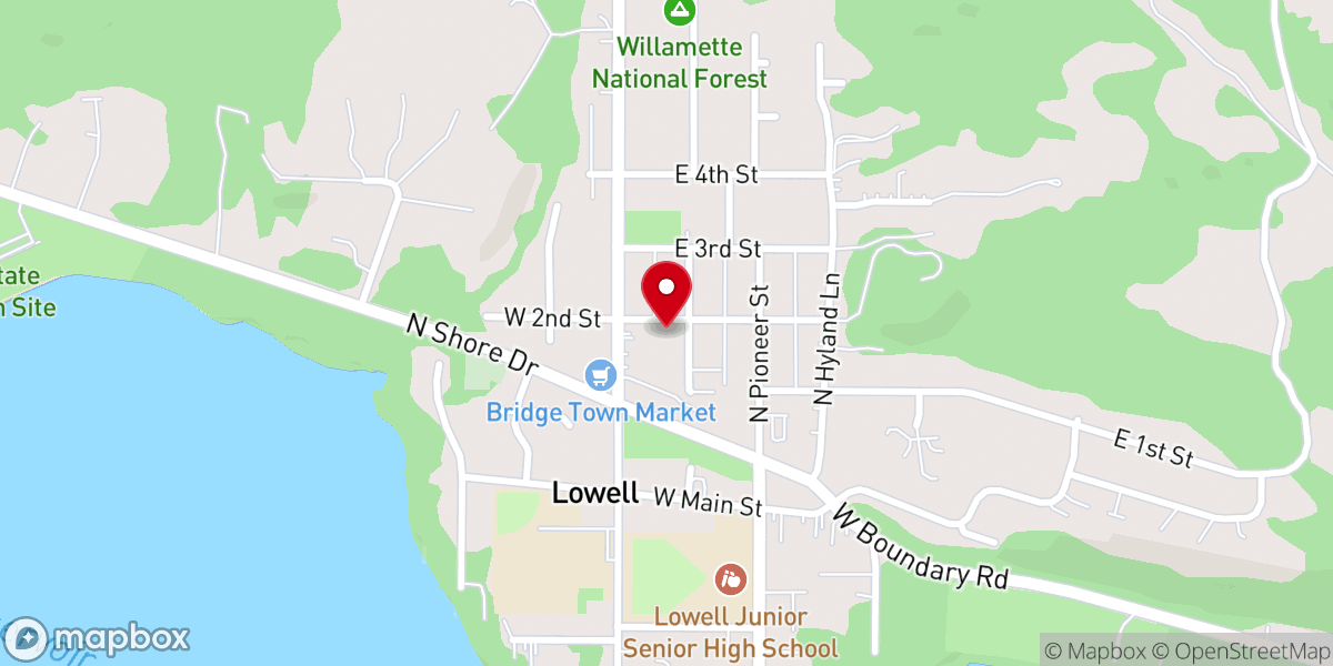 Map showing location of East Valley Church