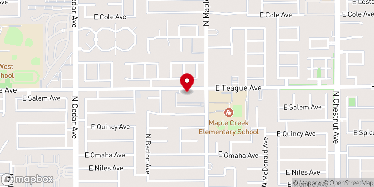 Map showing location of North Calvary United Pentecostal Church
