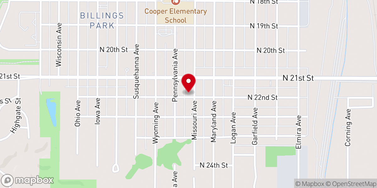 Map showing location of Our Redeemer's Free Lutheran