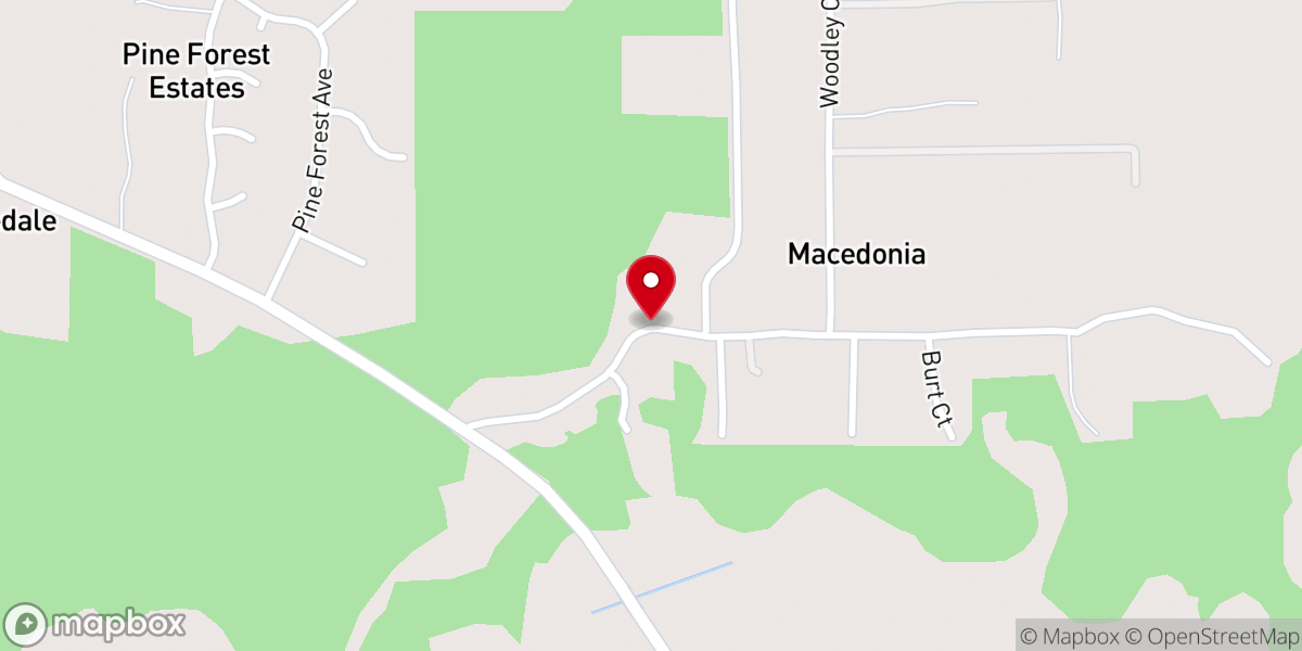 Map showing location of Macedonia Baptist Church