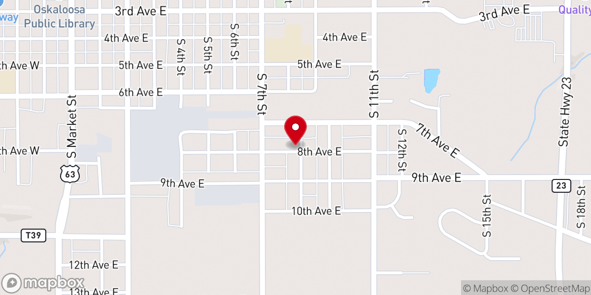 Map showing location of Free Methodist Church
