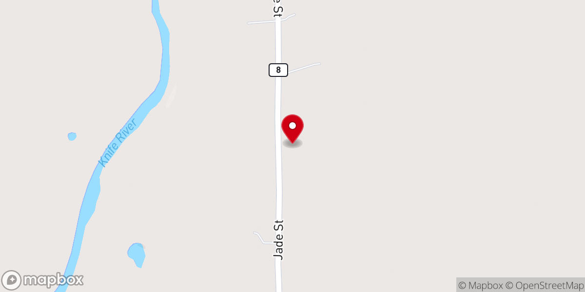 Map showing location of Hillman Baptist Church