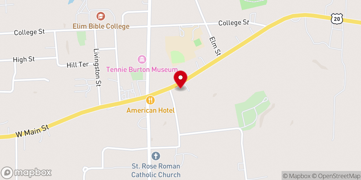 Map showing location of Crossroads Antiques of Lima