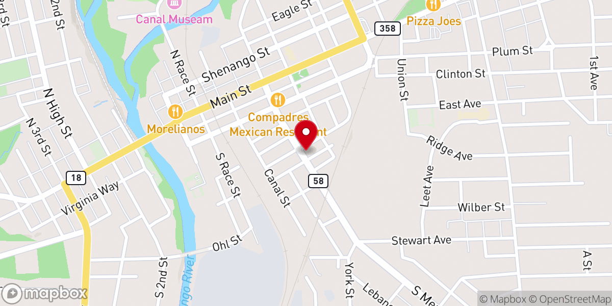 Map showing location of Calvary United Methodist Church