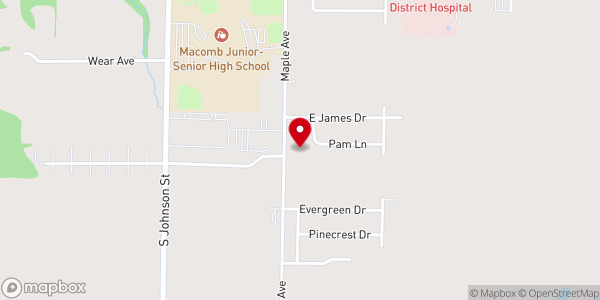 Map showing location of Grace Baptist Church