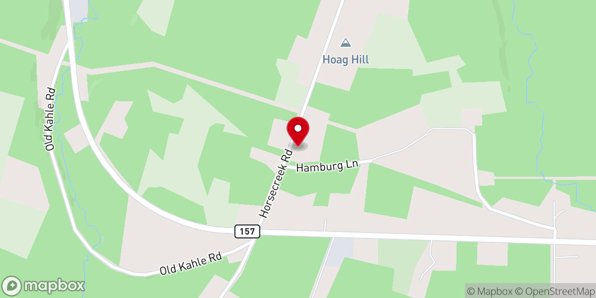 Map showing location of Hoag Hill Church