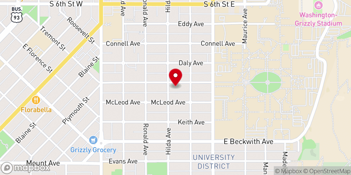 Map showing location of UCC Missoula