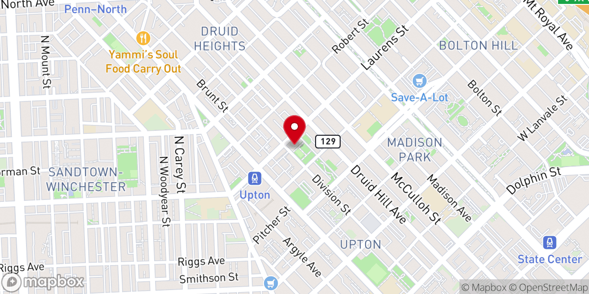 Map showing location of New Mount Joy Missionary Baptist Church