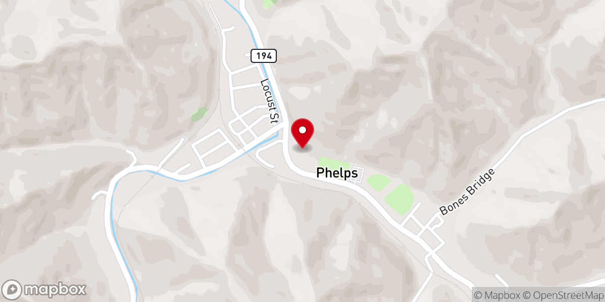 Map showing location of Peter Creek Presbyterian Ch