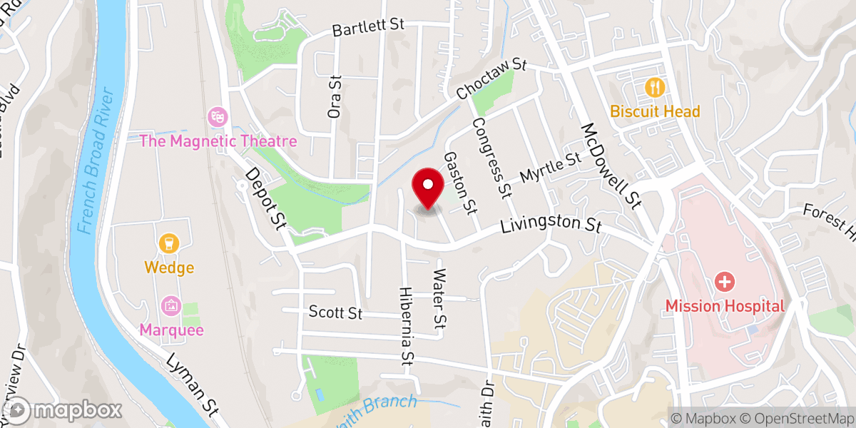 Map showing location of New Mt Olive Baptist Church