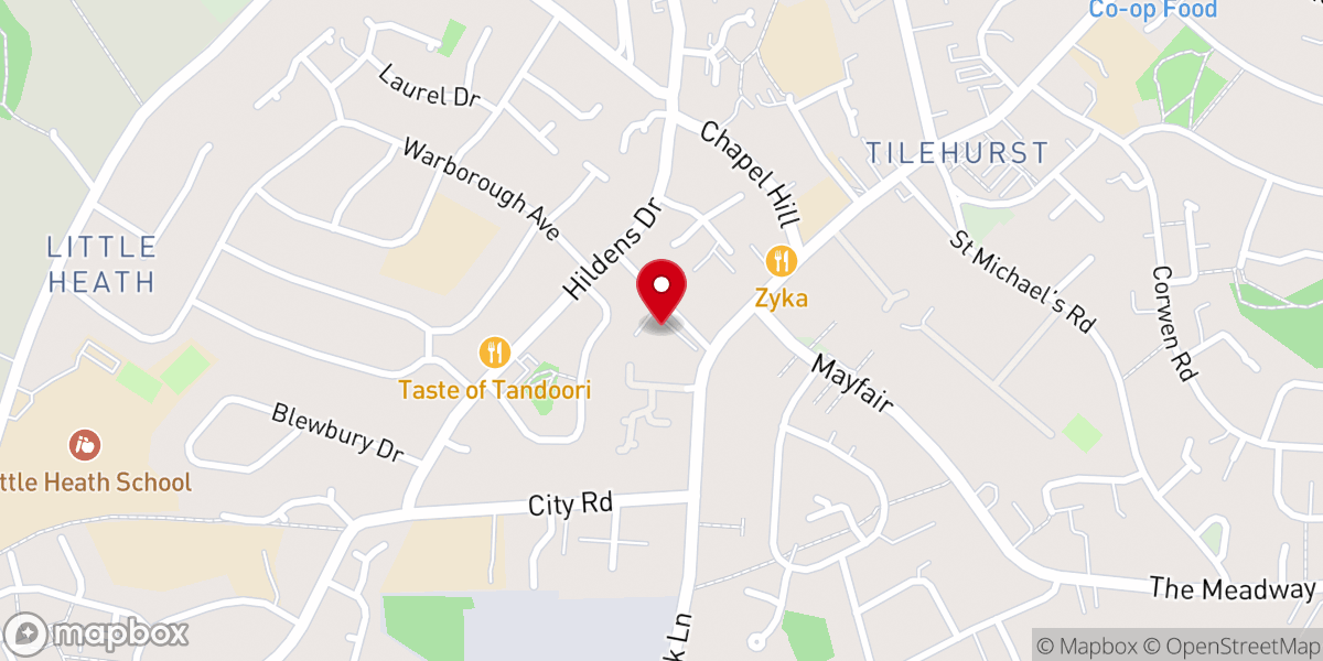 Map showing location of St Joseph's Church