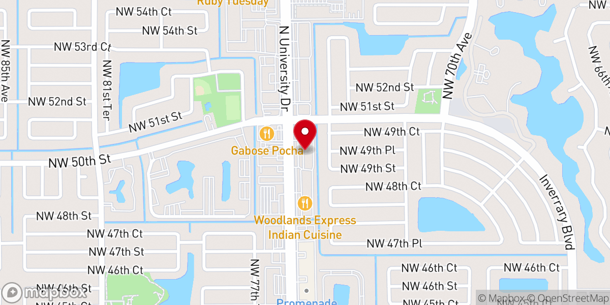 Map showing location of Mt. Moriah Apostolic Church