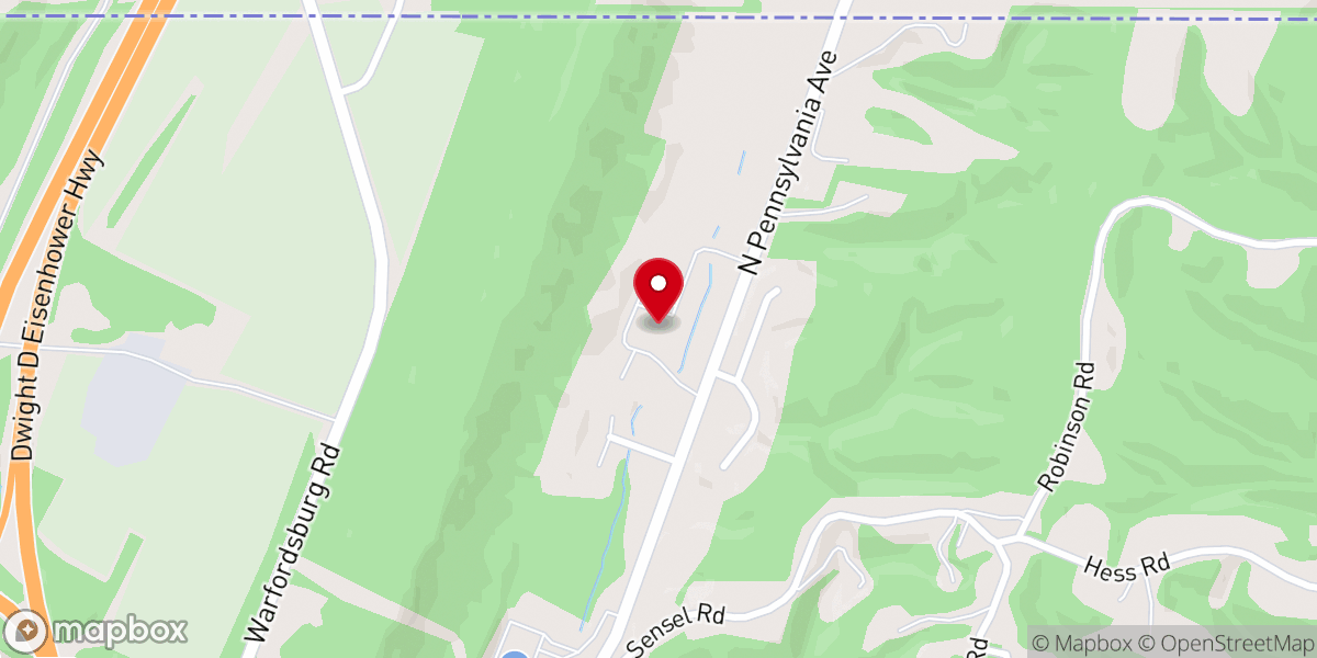 Map showing location of Full Gospel Assembly of God Church