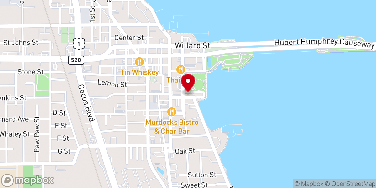 Map showing location of St Mark's Episcopal Church