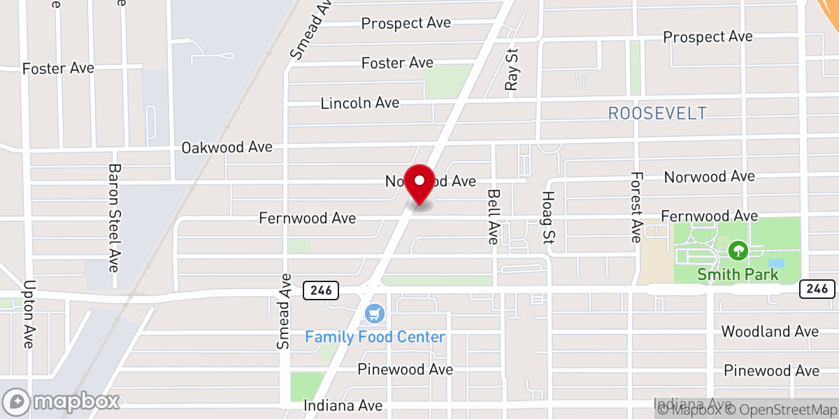 Map showing location of St Paul Baptist Church