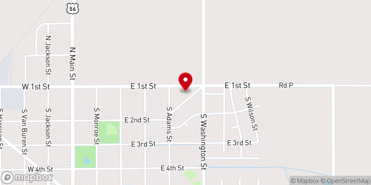 Map showing location of Trinity Baptist Church