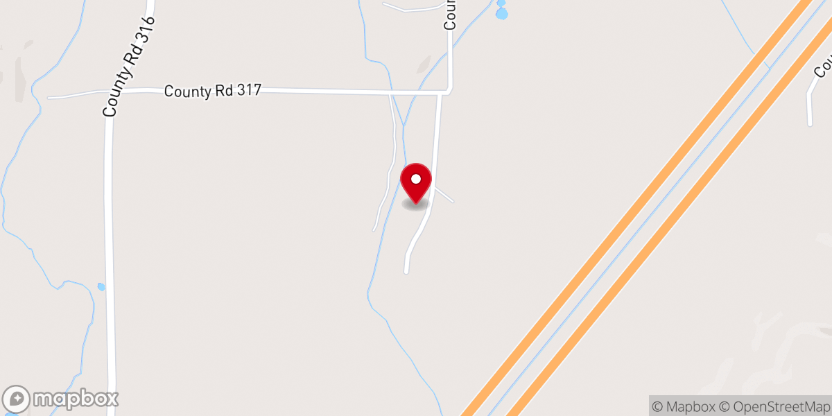 Map showing location of Mount Tabor Church