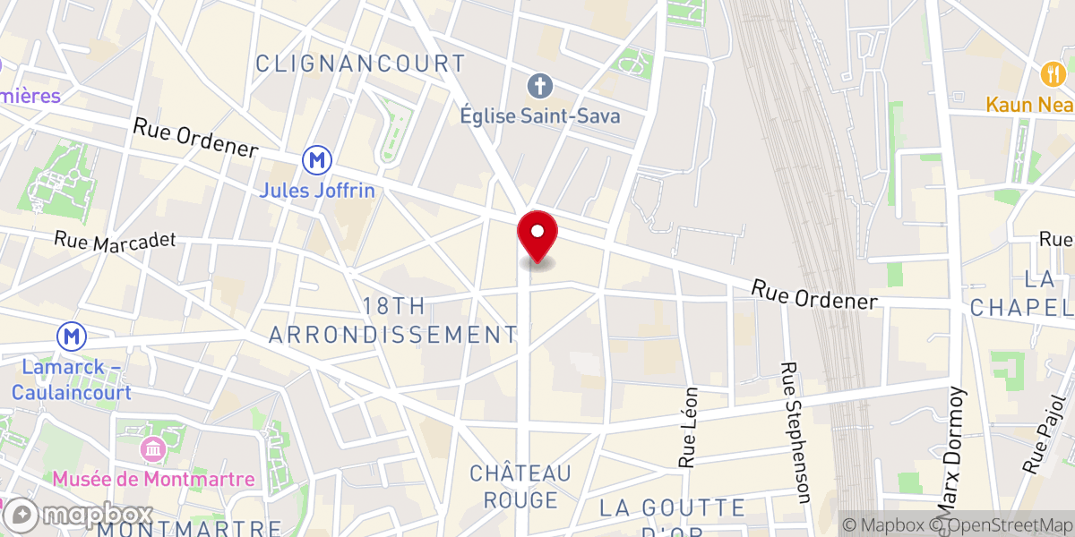 Map showing location of Église Saint-Paul de Montmartre