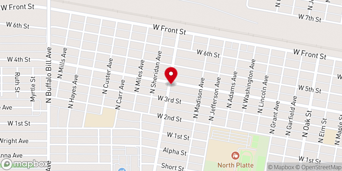Map showing location of Liberty Baptist Church