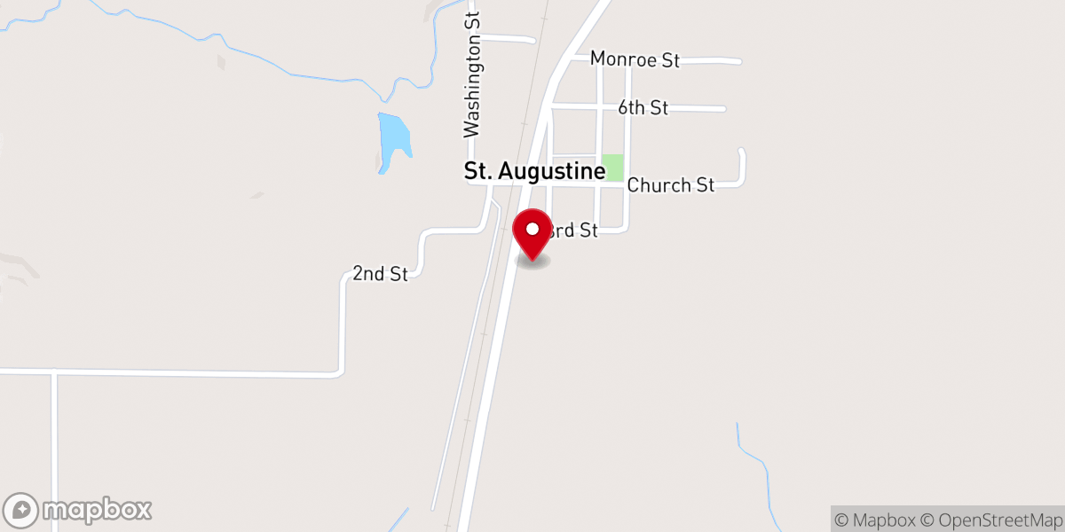 Map showing location of Saint Augustine Catholic Church