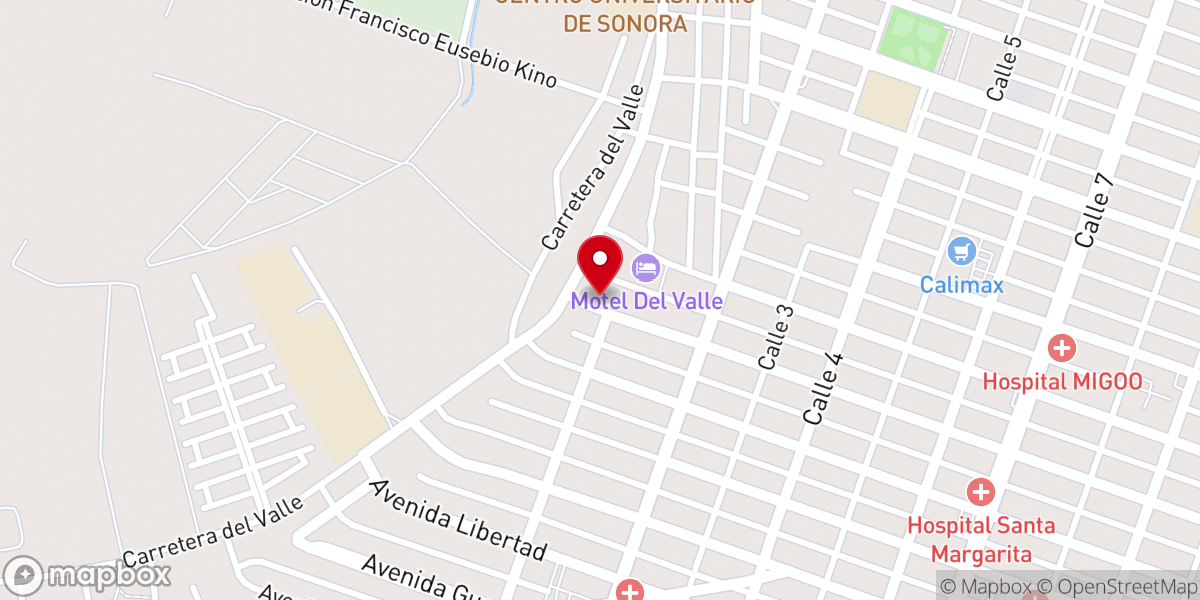 Map showing location of Rectoria de la Santa Cruz