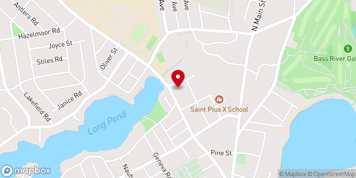 Map showing location of St. Pius X Church