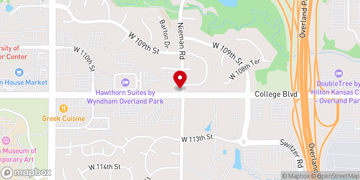 Map showing location of Grace Covenant Presbyterian Church