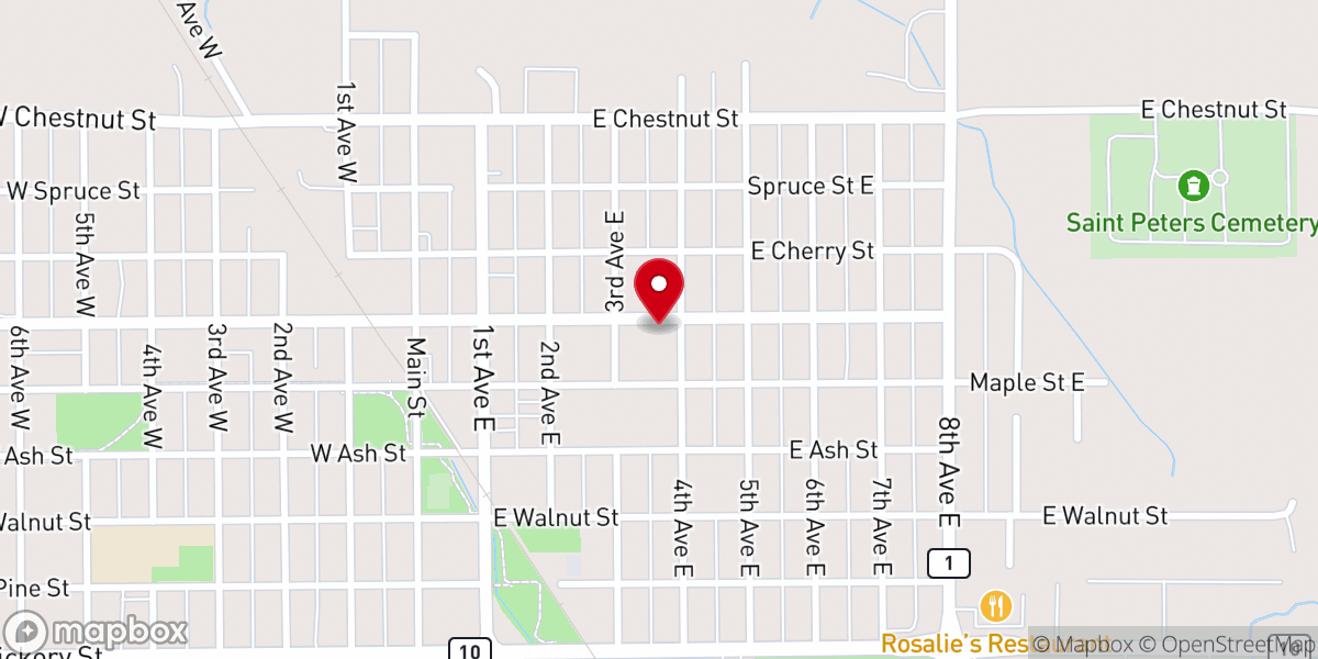 Map showing location of Grace Lutheran Church