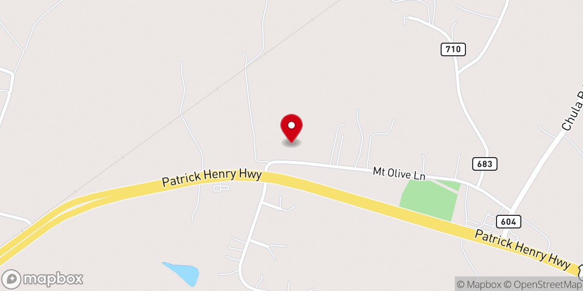 Map showing location of Mt Olive Baptist Church