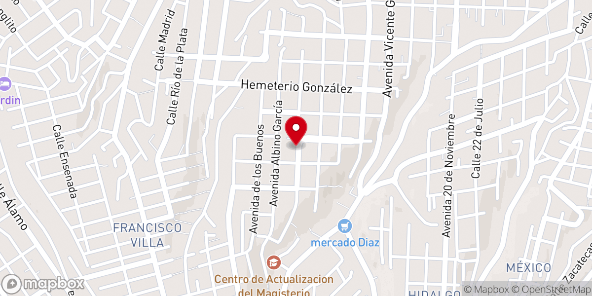 Map showing location of IGLESIA CRISTIANA Puerta de Salvación